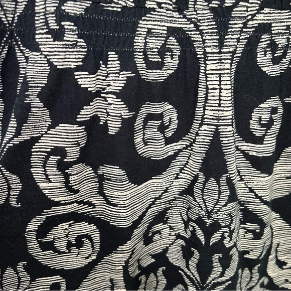 Sonoma | Black Beige Patterned Short Sleeve Midi Dress Size L - Picture 3 of 10